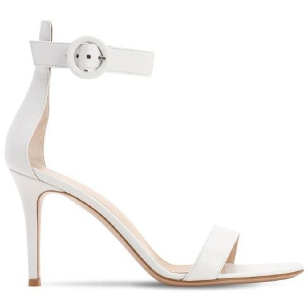 Gianvito Rossi Portofino Sandals Pearl White 38